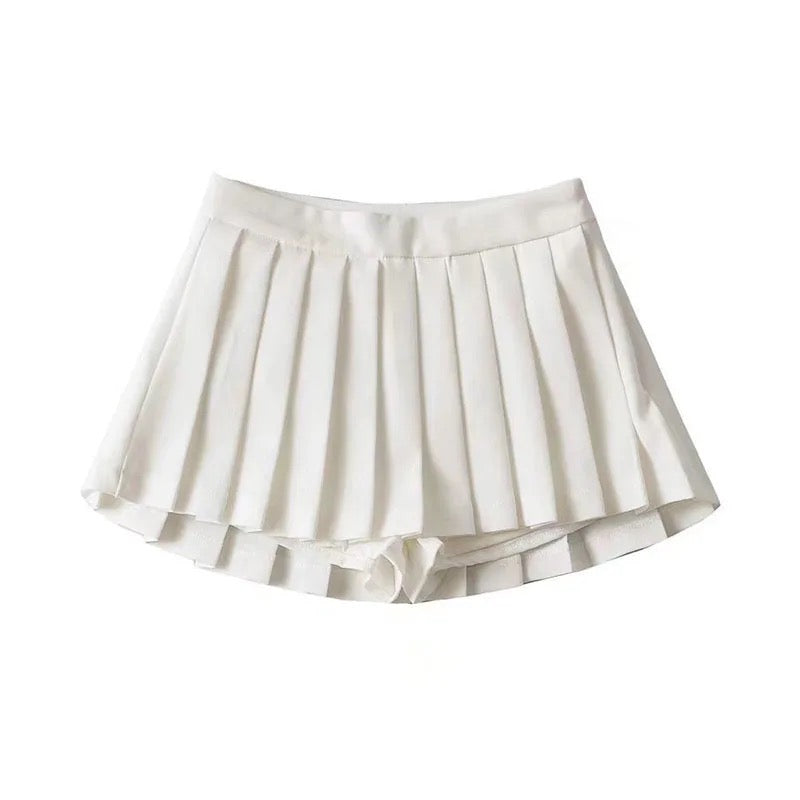 Mini Tennis Skirt (White)