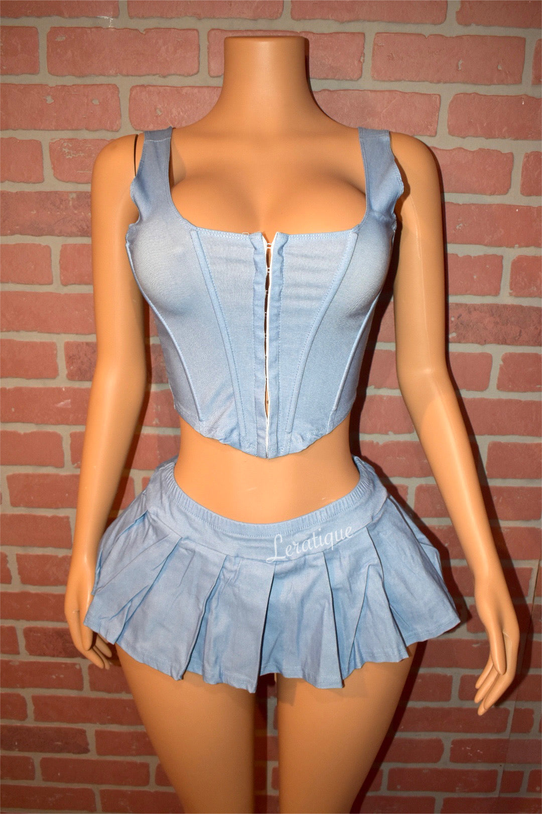 Corset Denim Mini Set