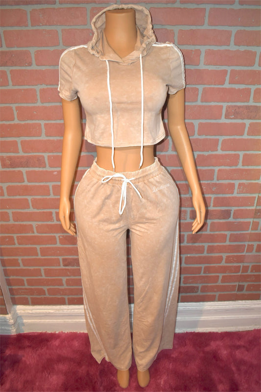 Stripe Flare Set(Tan)